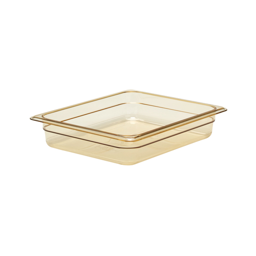 Cambro  22HP150  H-Pan High Heat Hot Food Pan, 1/2 size, 2-1/2'' deep, hi-temp plastic, amber