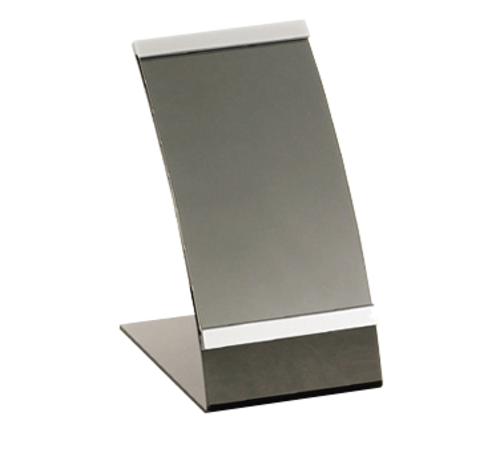 TableCraft Products  AS46  Curved Menu Holder, Acrylic, Fits a 4 x 6'' Sheet
