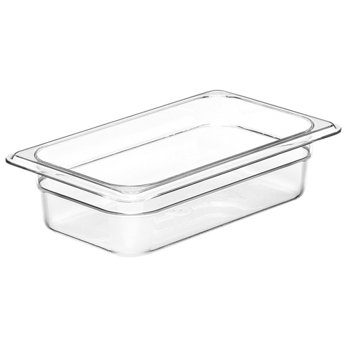 Cambro  42CW135  Camwear Food Pan, 1.8 qt., 2-1/2'' deep, 1/4 size, polycarbonate, clear