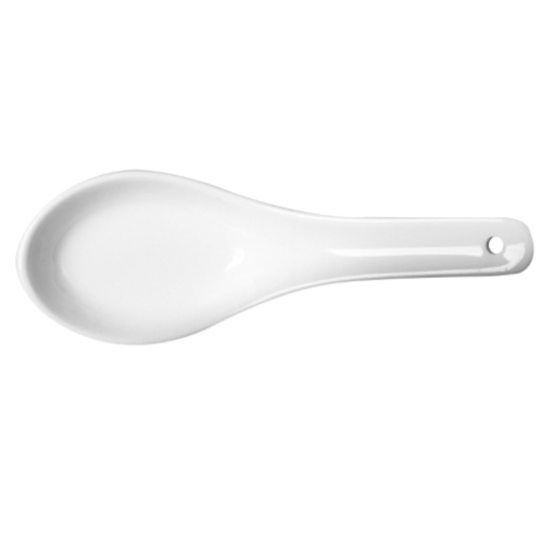 Cameo China Tableware  210-08  Imperial Spoon, 5'' x 1-3/4'' x 1-7/8''H, with hole, ceramic, white
