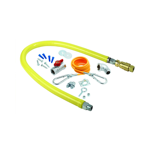 T&S Brass  HG-4D-48K  Safe-T-Link Gas Quick-Disconnect Kit, 3/4'' connection, 48'' hose