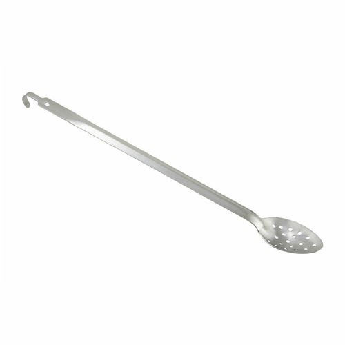 Winco  BHKP-21  21'' Perforated Basting Spoon w/Hook, 2mm, S/S