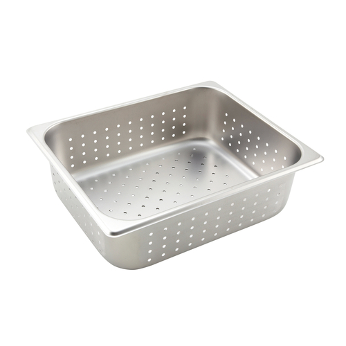 Winco  SPHP4  Perforated Steam Pan, Half-size, 4'', S/S