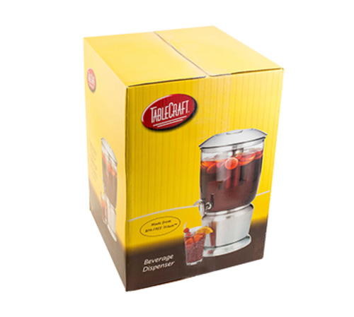 TableCraft Products 75 2.5 Gallon Upscale Beverage Dispenser, BPA-Free Reservoir, Stainless Steel, 10.75'' dia x 19.5'' H - Image 2