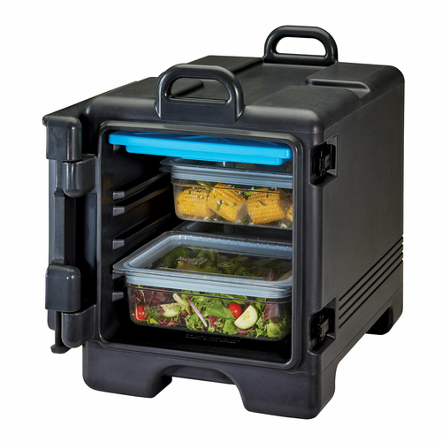 Cambro UPC300110 Ultra Pan Carrier, front loading, polyurethane insulation, holds food pans, black - Image 2