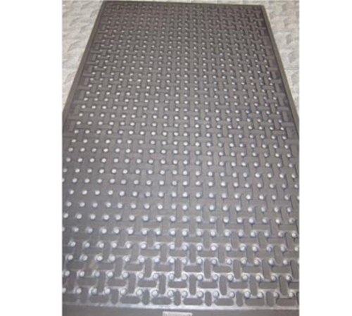 Cactus Mat 2540-C35 Black VIP Guardian Anti-Fatigue Rubber Mat, 3' x 5', 1/4'' thick - Image 2
