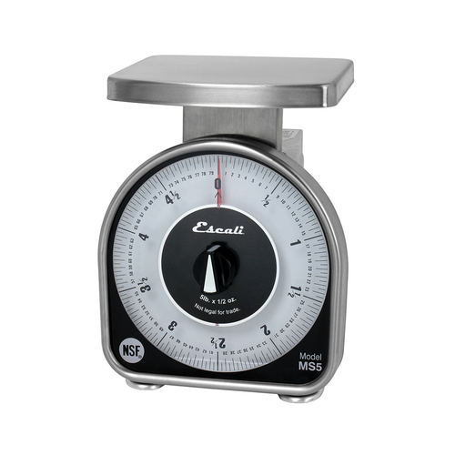 CFS Brands  SCMDL5  Escali Mechanical Dial Portion Scale, 5 lb. x 1/2 oz., 6'' x 4-5/8'' platform