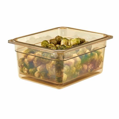 Cambro  26HP150  H-Pan High Heat Hot Food Pan, 1/2 size, 6'' deep, hi-temp plastic, amber