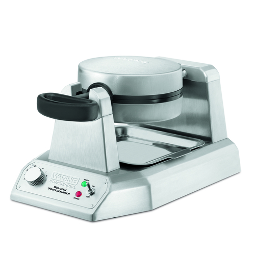 Waring WW180X Belgian Waffle Maker, single, 7'' diameter, 1'' thick, non-stick plates, 120v