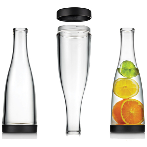 Drinique  SRV-CA-CLR-12  Carafe with Removable Base 32 oz (850ml - 925ml max) - CLEAR, (H 11-5/8'', T 1-5/8'', D 3-7/8'', B 2-7/8'')