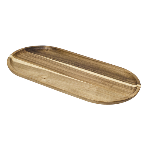 Browne USA Foodservice  571680  Serving Board, 16'' x 8'', oval, acacia wood