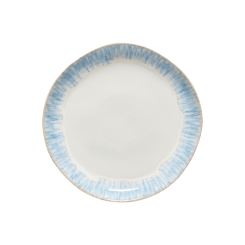 Costa Nova  LNP281-RIA  Dinner plate 28, D10-7/8'' x H1-1/4'', stoneware, Brisa, Ria Blue