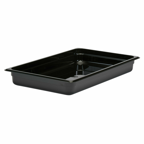 Cambro  12CW110  Camwear Food Pan, 8.9 qt., 2-1/2'' deep, full size, polycarbonate, black