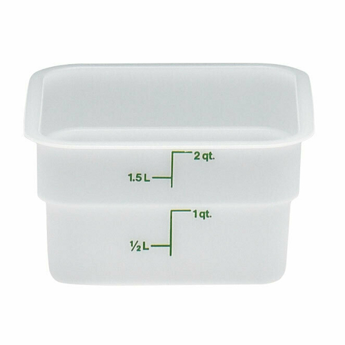 Cambro  2SFSP148  CamSquare Food Container, 2 qt., polyethylene, natural white