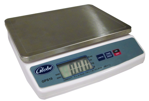 Globe GPS10 Digital Portion Control Scale, 11 lbs. capacity, battery or AC, 115v