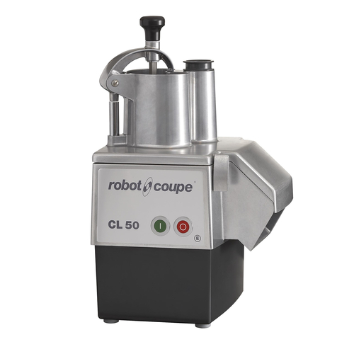 Robot Coupe CL50E Food Processor with vegetable prep attachment with kidney shaped & cylindrical hopper (no bowl)1-1/2 HP, 120v