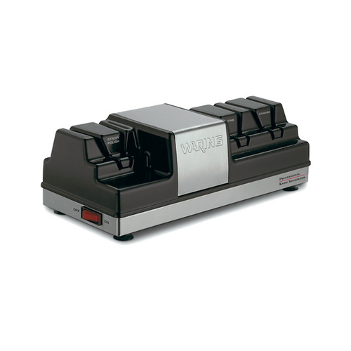 Waring  WKS800  Knife Sharpener, electric, (3) grinding wheels: fine, coarse, and stropping/polish, 120v