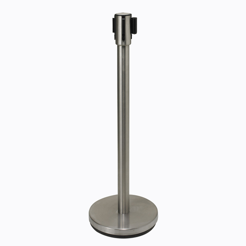 Winco CGS-38S 36'' Stanchion Post, S/S, 6-1/2' Retractable Belt