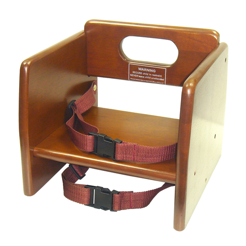 Winco  CHB-704  Booster Seat, Wooden, Walnut