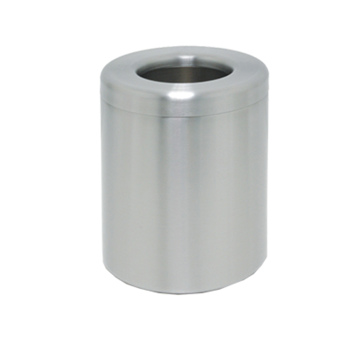 Front Of The House  BHO045BSS21  5.75'' Round Brushed Stainless Table Top Waste Bin - 86oz - Silver