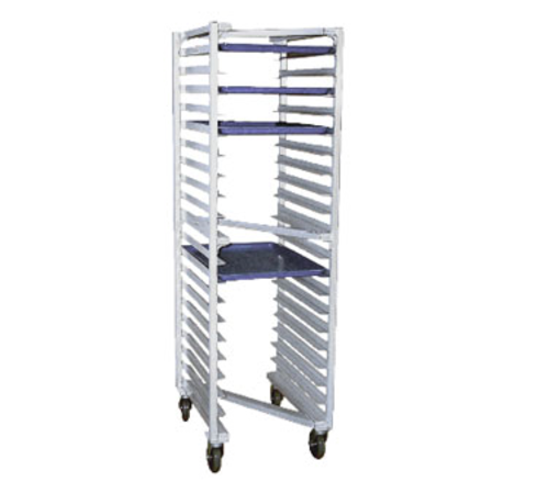 New Age  1331Z  Z Nesting Sheet/Bun Pan Rack, mobile, full height, open sides, (20) 18'' x 26'' sheet pans capacity, aluminum frame