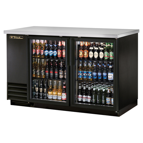 True Mfg. - General Foodservice  TBB-2G-HC-LD  Back Bar Cooler, Two Swing Glass Doors, 58.88''W, 115v