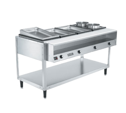 Vollrath  38004  ServeWell Hot Food Table, 4 wells with drains, 60-11/16''W, 120v, NEMA 5-20P