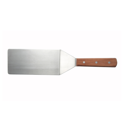 Winco  TN48  Turner w/Offset, Wooden Hdl, 8'' x 3-15/16'' Blade