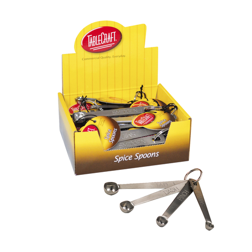 TableCraft Products  H723  Spice Spoon Set, Stainless Steel (Set of 4)