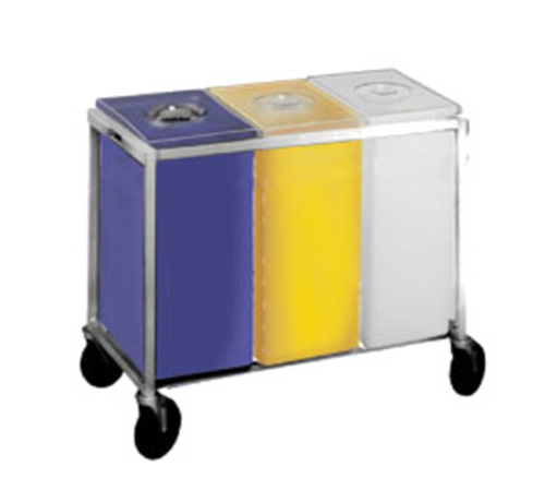 Winholt Equipment  148PIB  Ingredient Bin, Triple assembly, 1 white, 1 yellow & 1 blue bin
