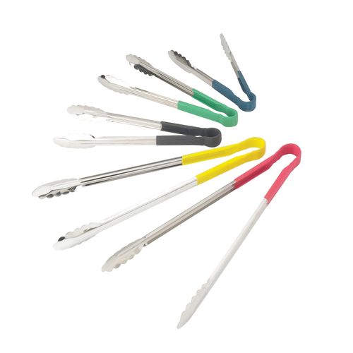 Winco  UTPH-16G  16'' S/S Utility Tong, PP Hdl, Green