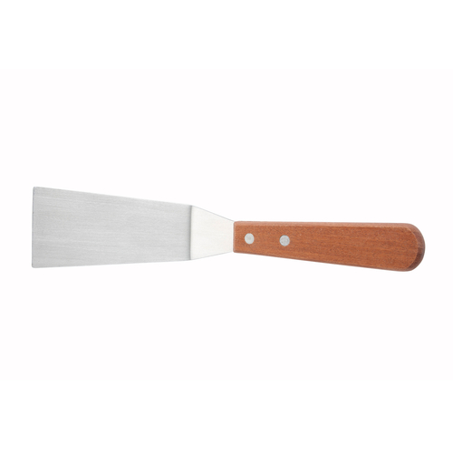 Winco TN165 Grill Spatula w/Offset, Wooden Hdl, 4-1/4'' x 2-1/8'' Blade