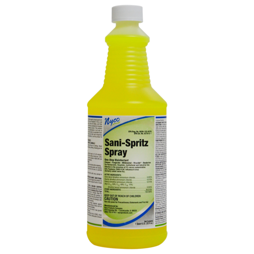 Nyco Products Company NL763-Q12 Sani-Spritz Spray One-Step Disinfectant - Cleaner, 1 Quart
