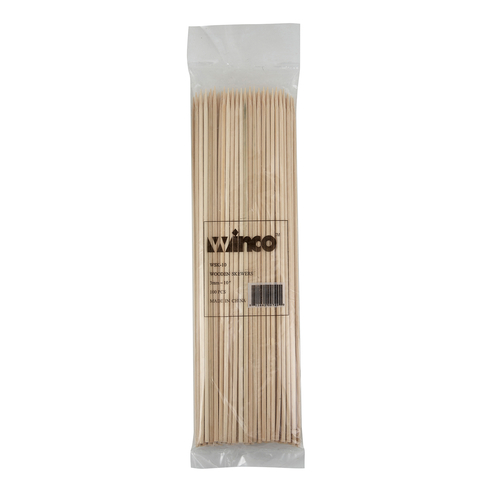 Winco WSK-10 10'' Bamboo Skewers, 100/bag