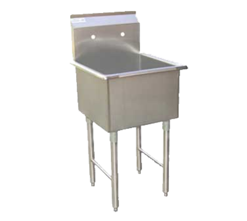 GSW USA  SHH24241P  Prep Sink, one 24'' x 24'' compartment, 16-gauge stainless steel, splash mount faucet holes