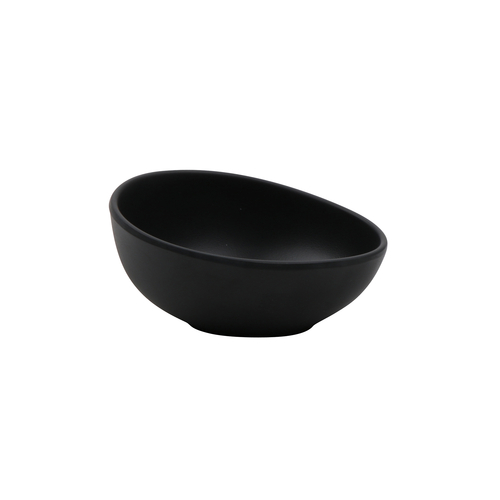 G.E.T. Enterprises B-401-DG 2 oz. Dark Gray Melamine Ramekin, Small Oval Sauce Cup