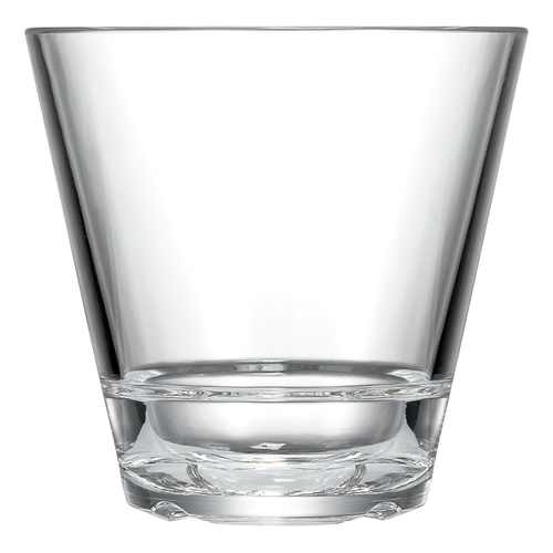 Drinique CAL-DR-CLR-24 Caliber Double Rocks Glass 12 oz. - CLEAR, (H 3-3/4'', T 3-7/8'', D 3-7/8'', B 2-3/8'')