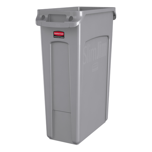 Rubbermaid Commercial Products FG354060GRAY SLIM JIM W/VENTING CHANNELS