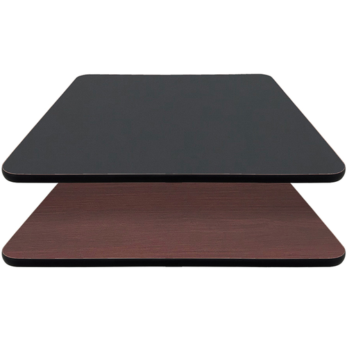 Oak Street  MB2430  Reversible Table Top, square, 24'' x 30'', 1'' thick, melamine surface, mahogany/black
