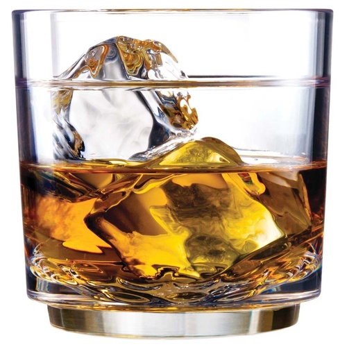 Drinique ELT-RK-CLR-24 Elite Rocks Glass 10 oz. - CLEAR, (H 3-3/8'', T 3-3/8'', D 3-3/8'', B 2-5/8'') - Image 2