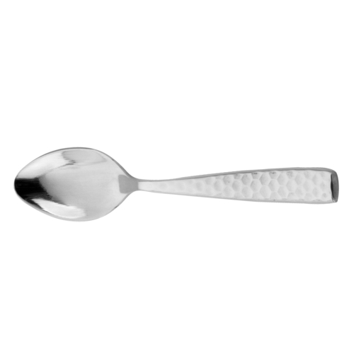 Steelite  WL4829  Demitasse Spoon, 4-3/4'', heavy weight, 18/0 stainless steel, hammered finish, Walco, Alps