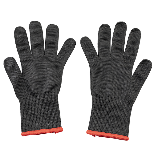 TableCraft Products 11207 Cut Resistant Glove, x-small, black with red cuff, pair of 2