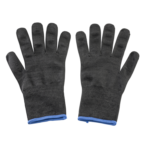 TableCraft Products 11210 Cut Resistant Glove, large, black with blue cuff, pair of 2