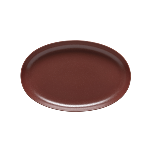 Costa Nova  SOA321-CAY  Oval platter 12-5/8'' x 8-1/8'' x 1 3/8''H, stoneware, Pacifica, Cayenne
