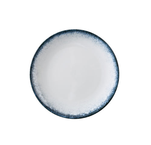 Yanco  MR-706  Mars Coupe Round Plate, 6-1/4'' dia., white and blue, chinaware