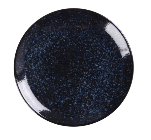 Yanco  BL-107  Blue Star Plate, 7-1/8'' dia., coupe, porcelain