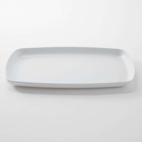 American Metalcraft  AP12WH  Plate, rectangular, white, 12'' L, melamine, Ani Collection