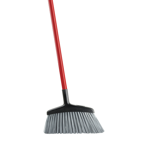 Libman Commercial  1102  Angled Broom, 15''W x 53''H, unflagged, red handle, black