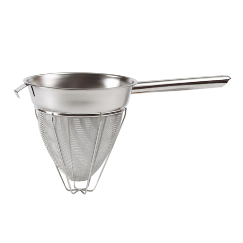 Winco CCB-8R 8'' Bouillon Strainer, Reinforced, Extra Fine Mesh, S/S