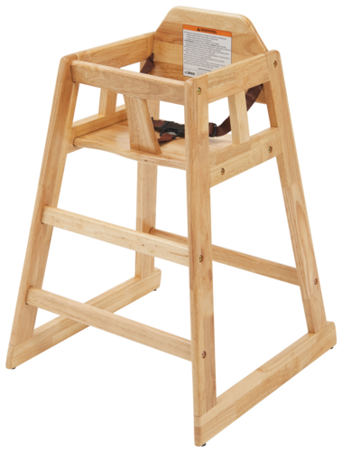 Winco CHH-101A Natural Wood High Chair, Assembled